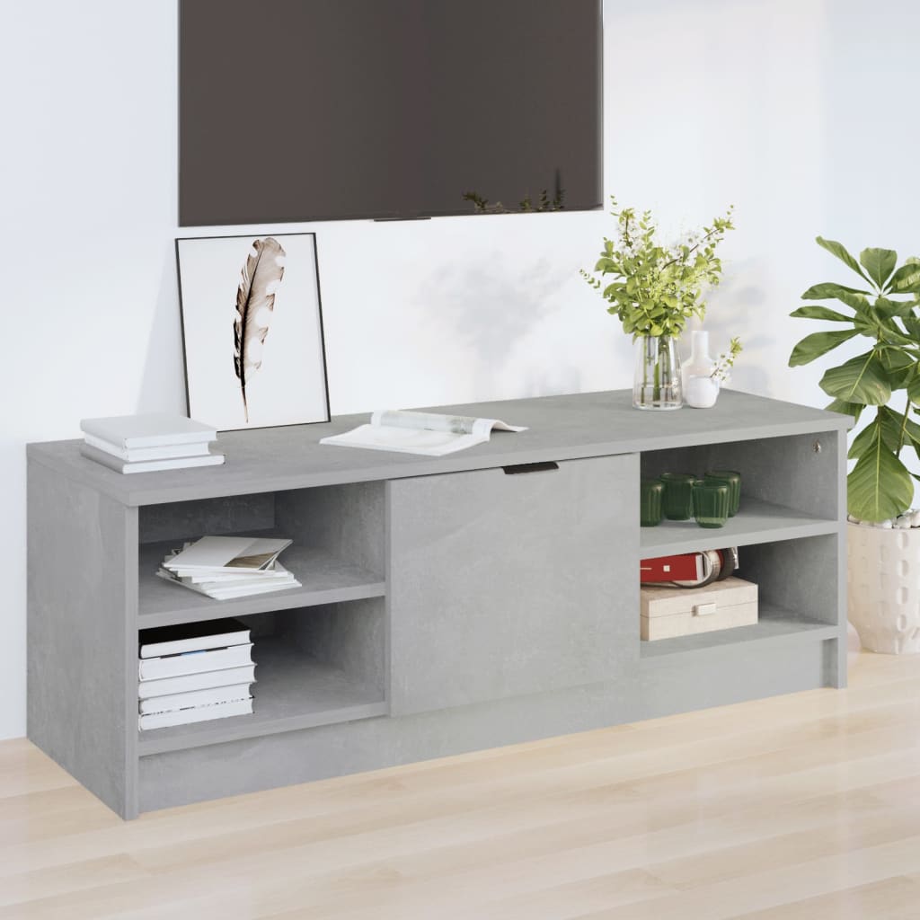 Tv-meubel 102x35,5x36,5 cm bewerkt hout betongrijs