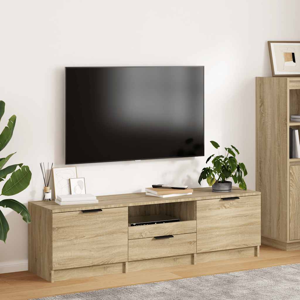 Tv-meubel Sonoma eiken 140x35x40 cm bewerkt hout