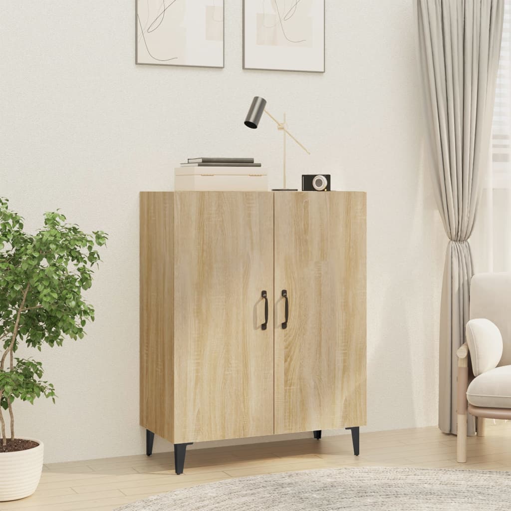 Dressoir 70x34x90 cm bewerkt hout sonoma eikenkleurig – afbeelding 1