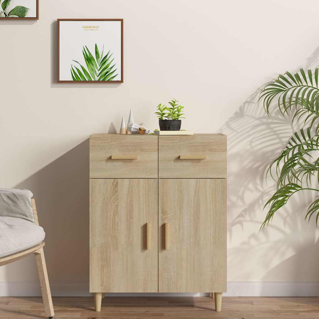 Dressoir 69,5x34x89 cm bewerkt hout sonoma eikenkleurig