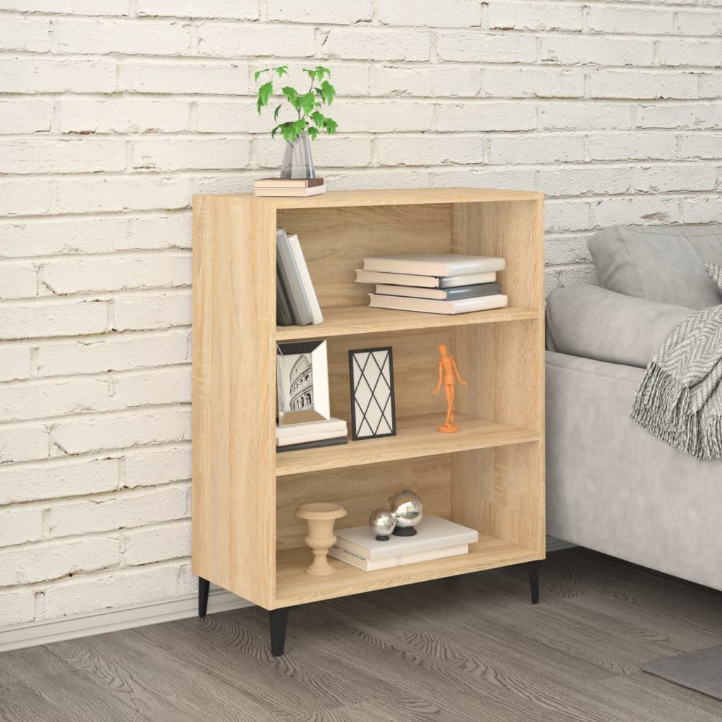 Dressoir 69,5x32,5x90 cm bewerkt hout sonoma eikenkleurig – afbeelding 1