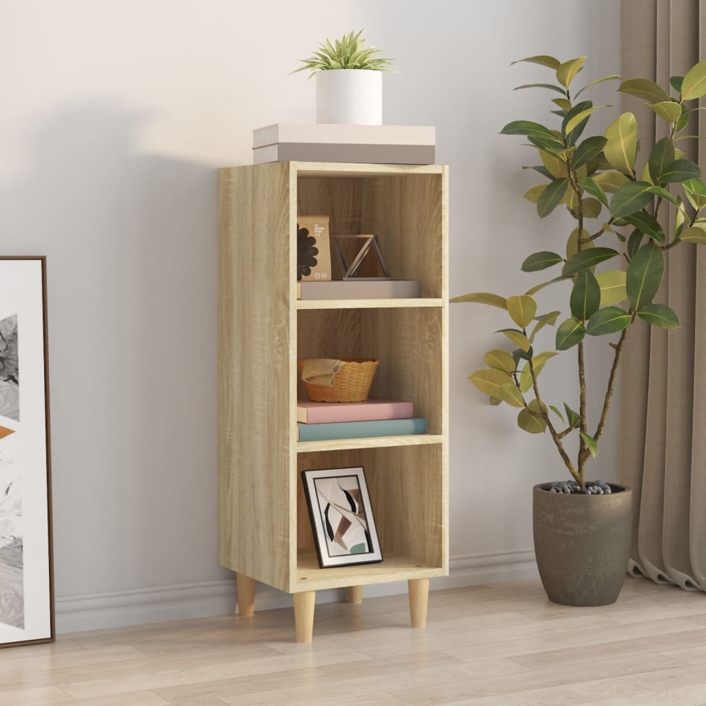 Dressoir 34,5x32,5x90 cm bewerkt hout sonoma eikenkleurig – afbeelding 1