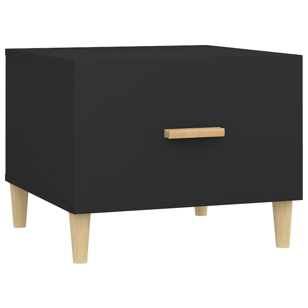 Salontafel 50x50x40 cm bewerkt hout zwart – afbeelding 2