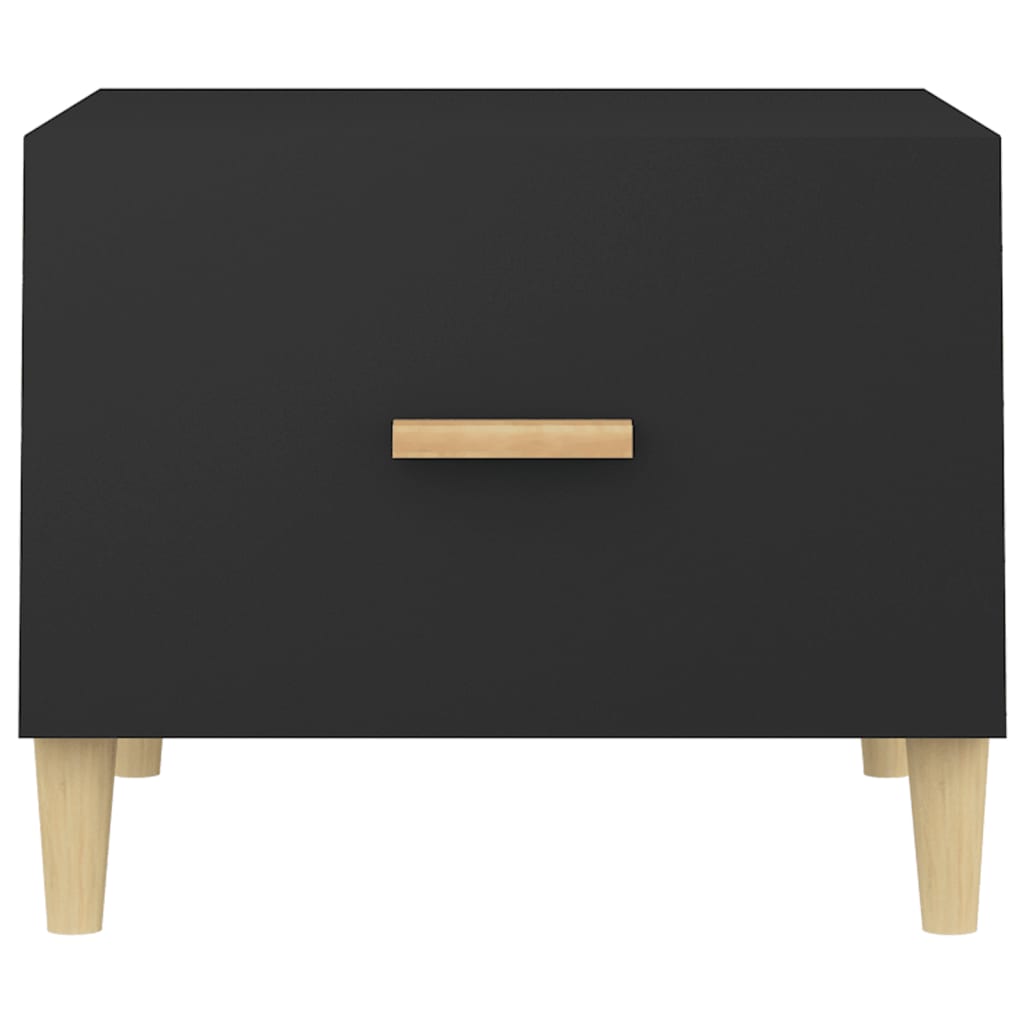 Salontafel 50x50x40 cm bewerkt hout zwart – afbeelding 6