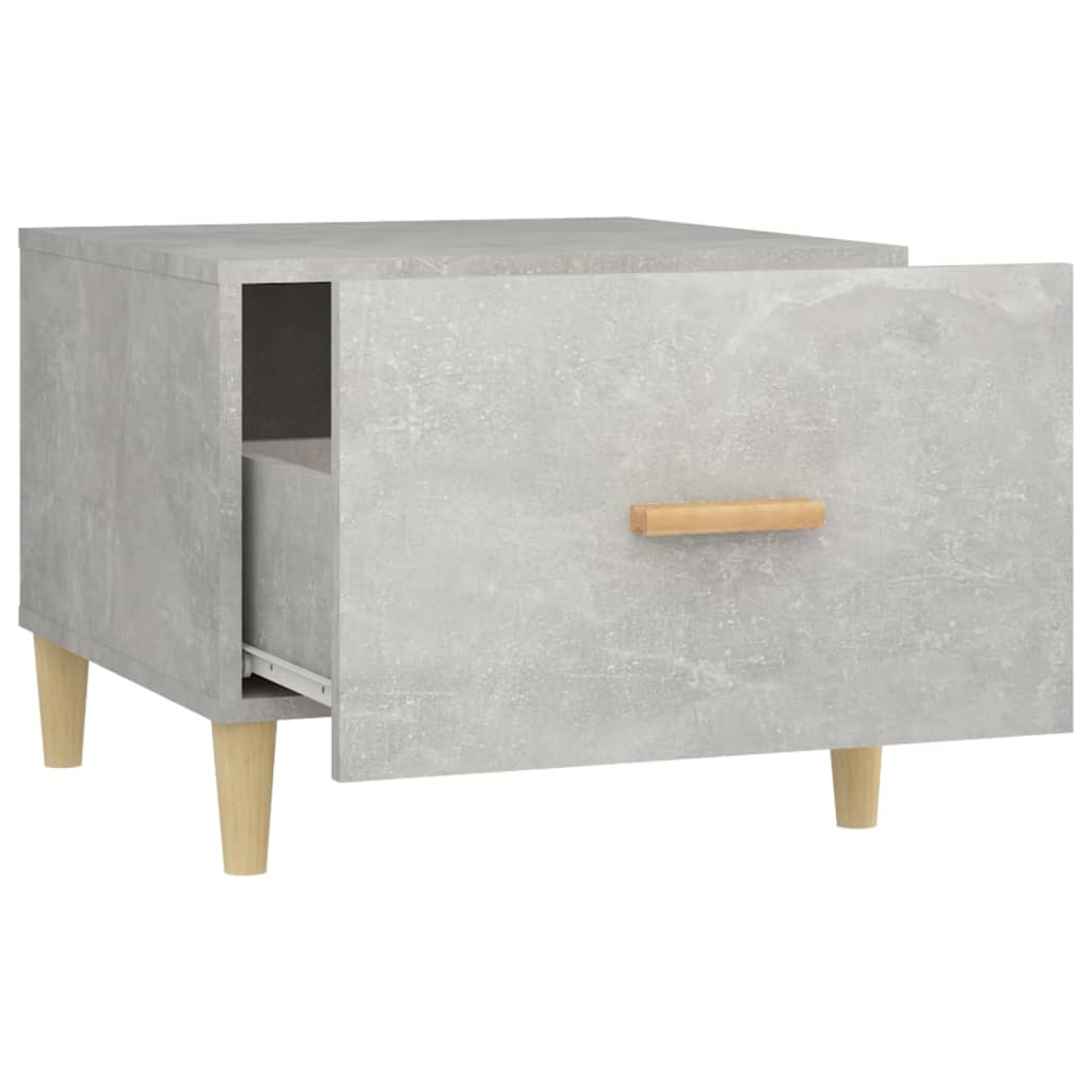 Salontafel 50x50x40 cm bewerkt hout betongrijs – afbeelding 6