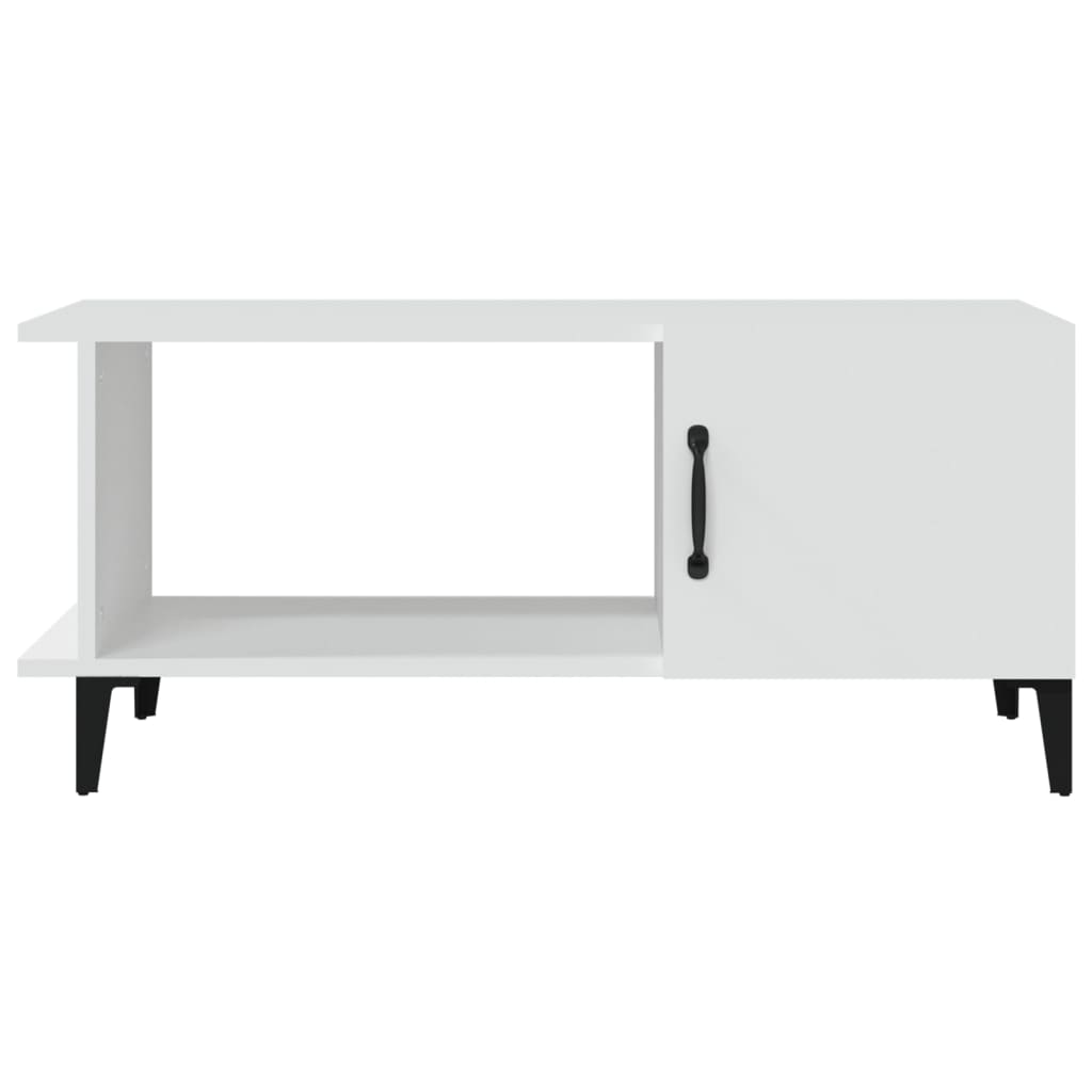 Salontafel 90x50x40 cm bewerkt hout wit – afbeelding 3