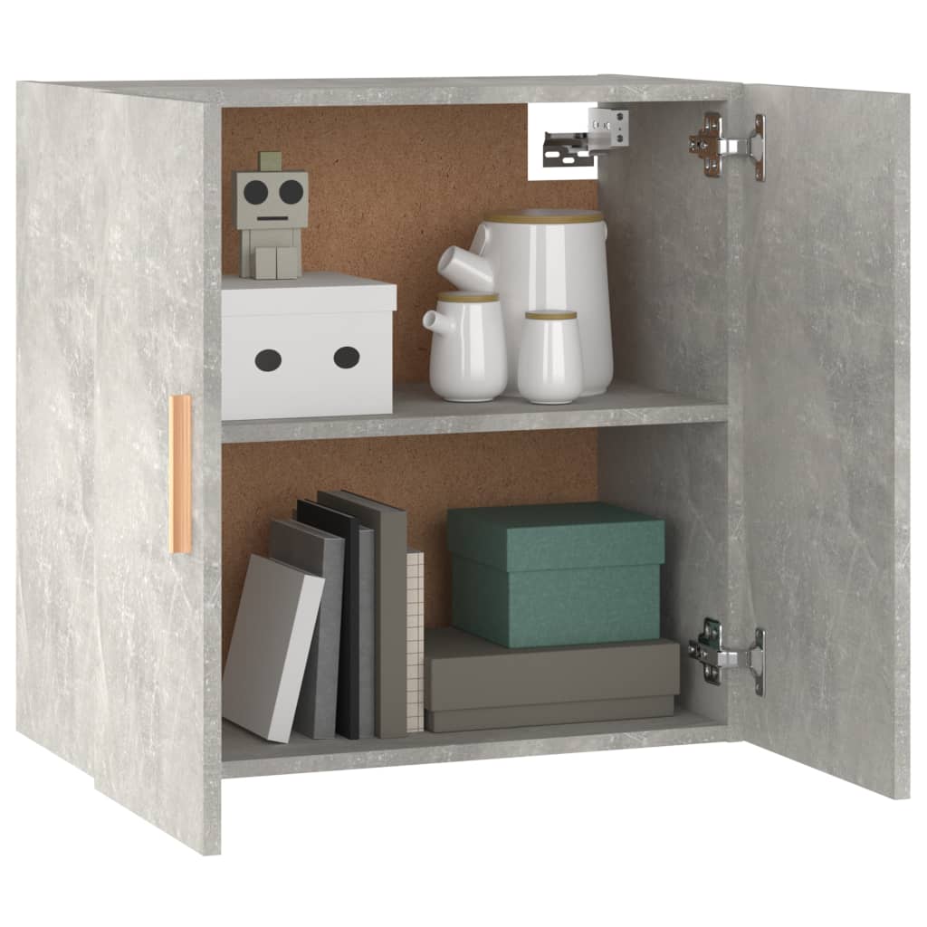 Wandkast 60x30x60 cm bewerkt hout betongrijs – afbeelding 4