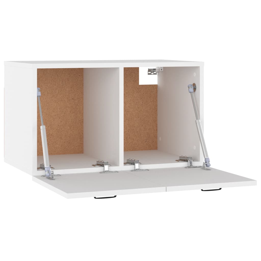 Wandkast 60x36,5x35 cm bewerkt hout wit – afbeelding 4