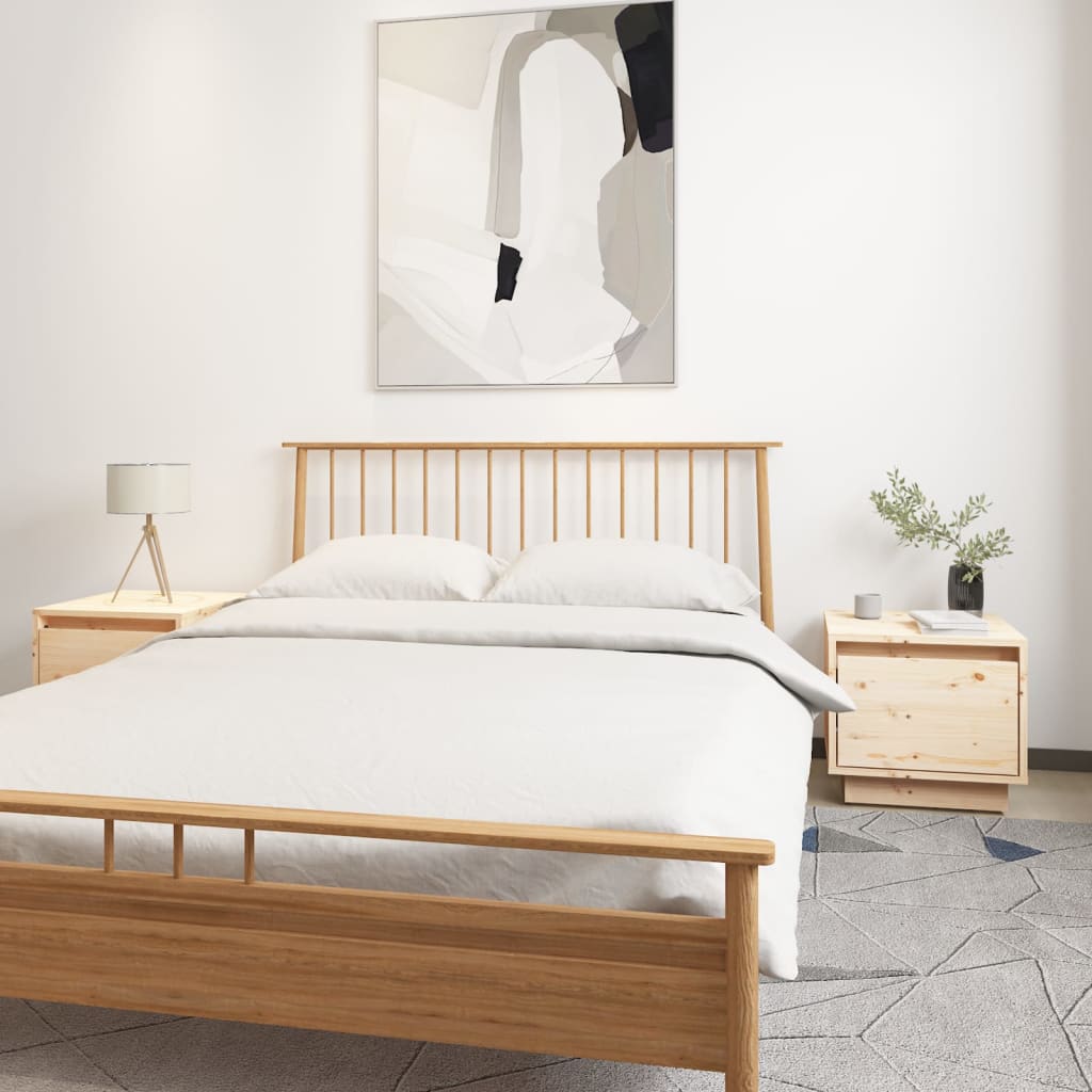 Nachtkastjes 2 st 35x34x32 cm massief grenenhout – afbeelding 1