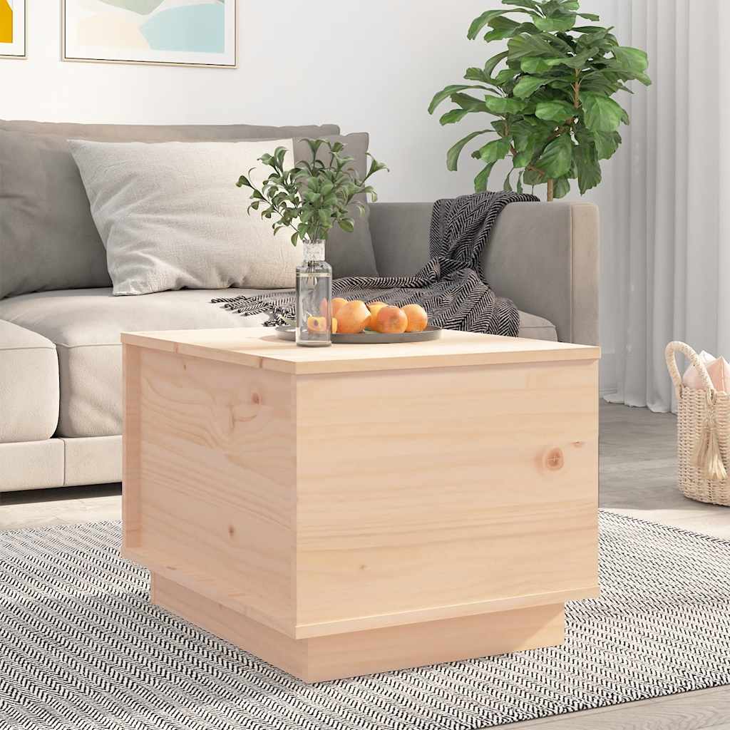 Salontafel 40x50x35 cm massief grenenhout – afbeelding 1