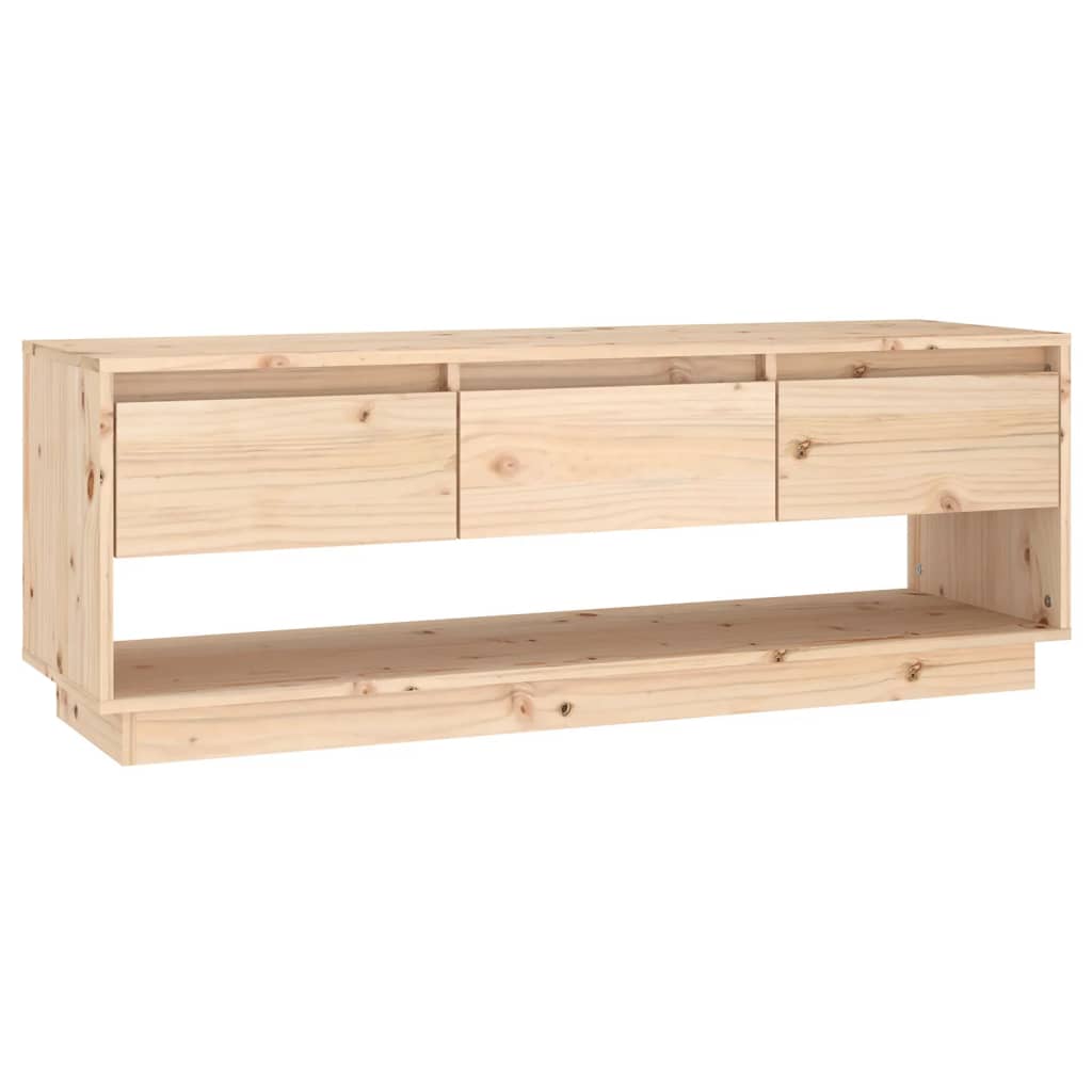Tv-meubel 110,5x34x40 cm massief grenenhout – afbeelding 2
