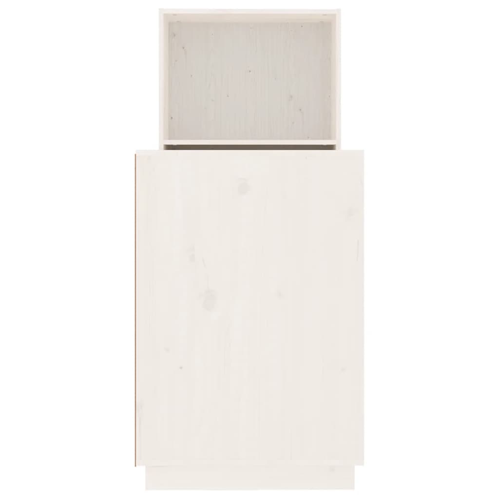 Bureau 110x53x117 cm massief grenenhout wit – afbeelding 8