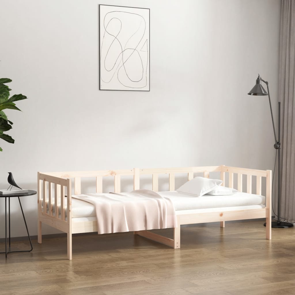 Slaapbank zonder matras 80x200 cm massief grenenhout – afbeelding 1