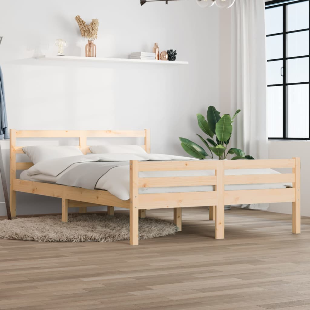 Bedframe zonder matras massief hout 160x200 cm – afbeelding 1