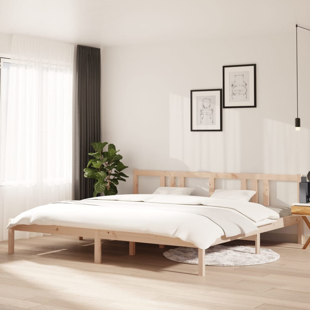 Bedframe zonder matras massief hout 200x200 cm – afbeelding 1