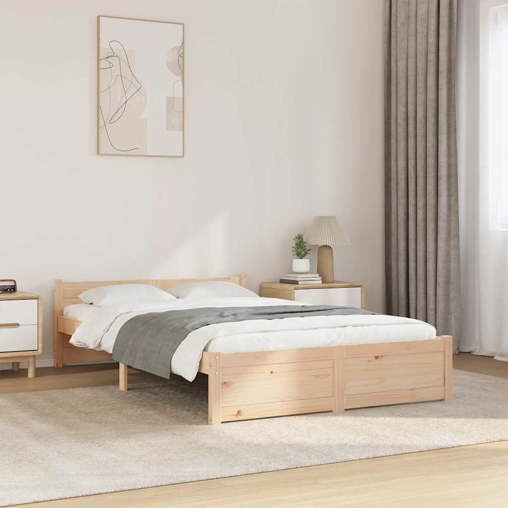 Bedframe zonder matras massief hout 120x200 cm