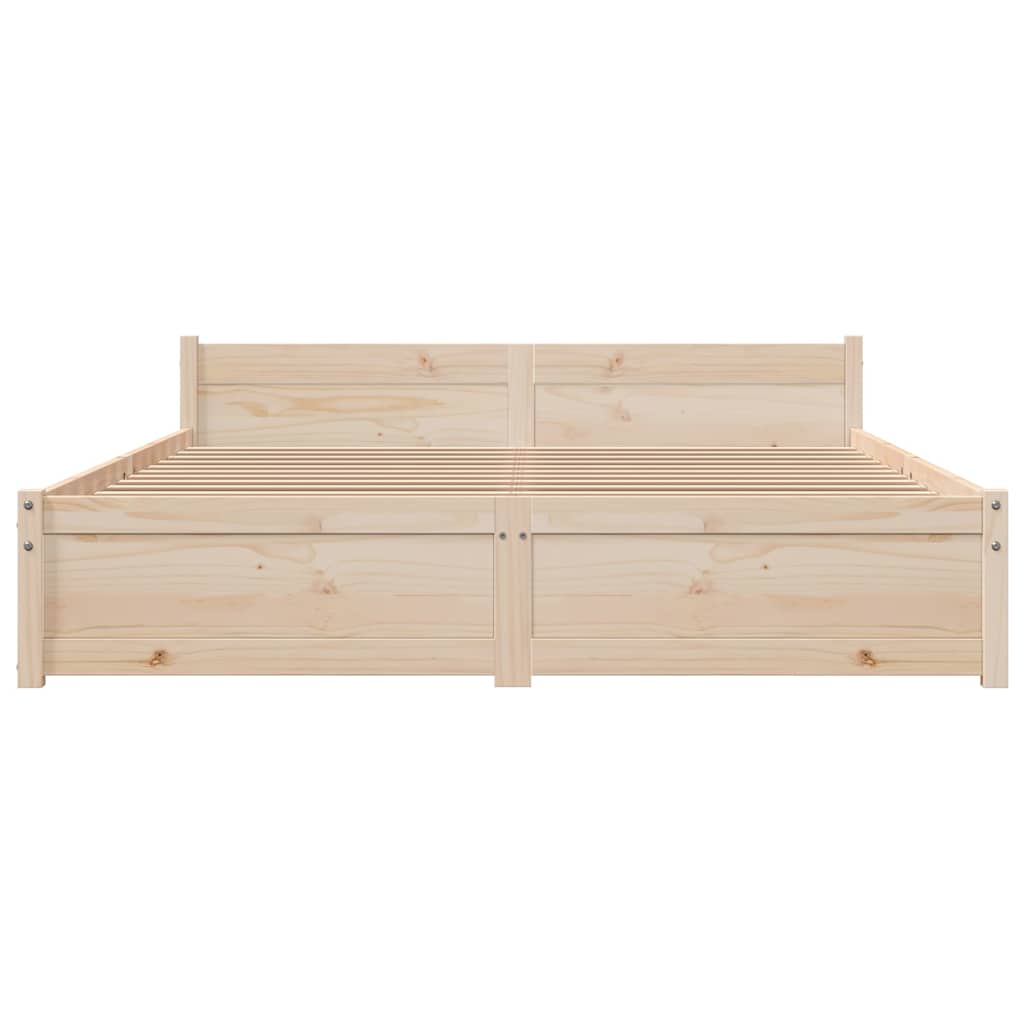 Bedframe zonder matras massief hout 140x200 cm – afbeelding 4