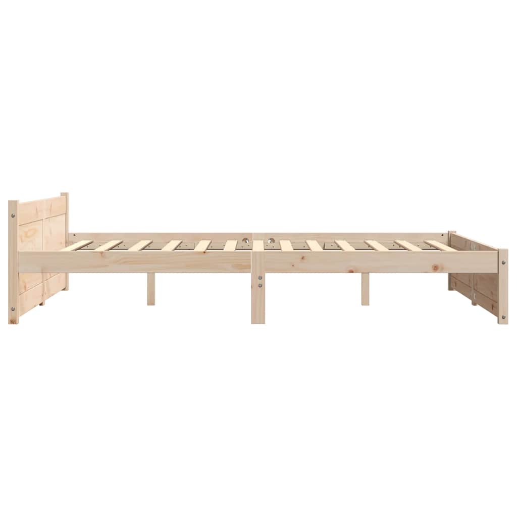 Bedframe zonder matras massief hout 140x200 cm – afbeelding 5