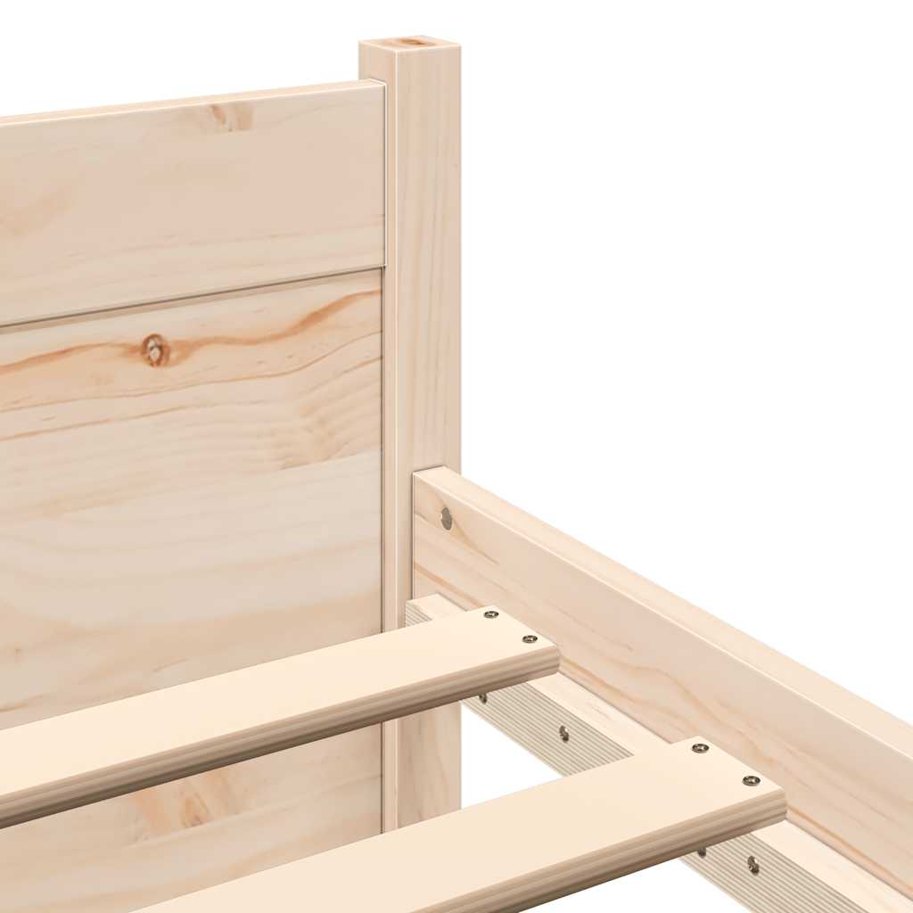 Bedframe zonder matras massief hout 140x200 cm – afbeelding 6