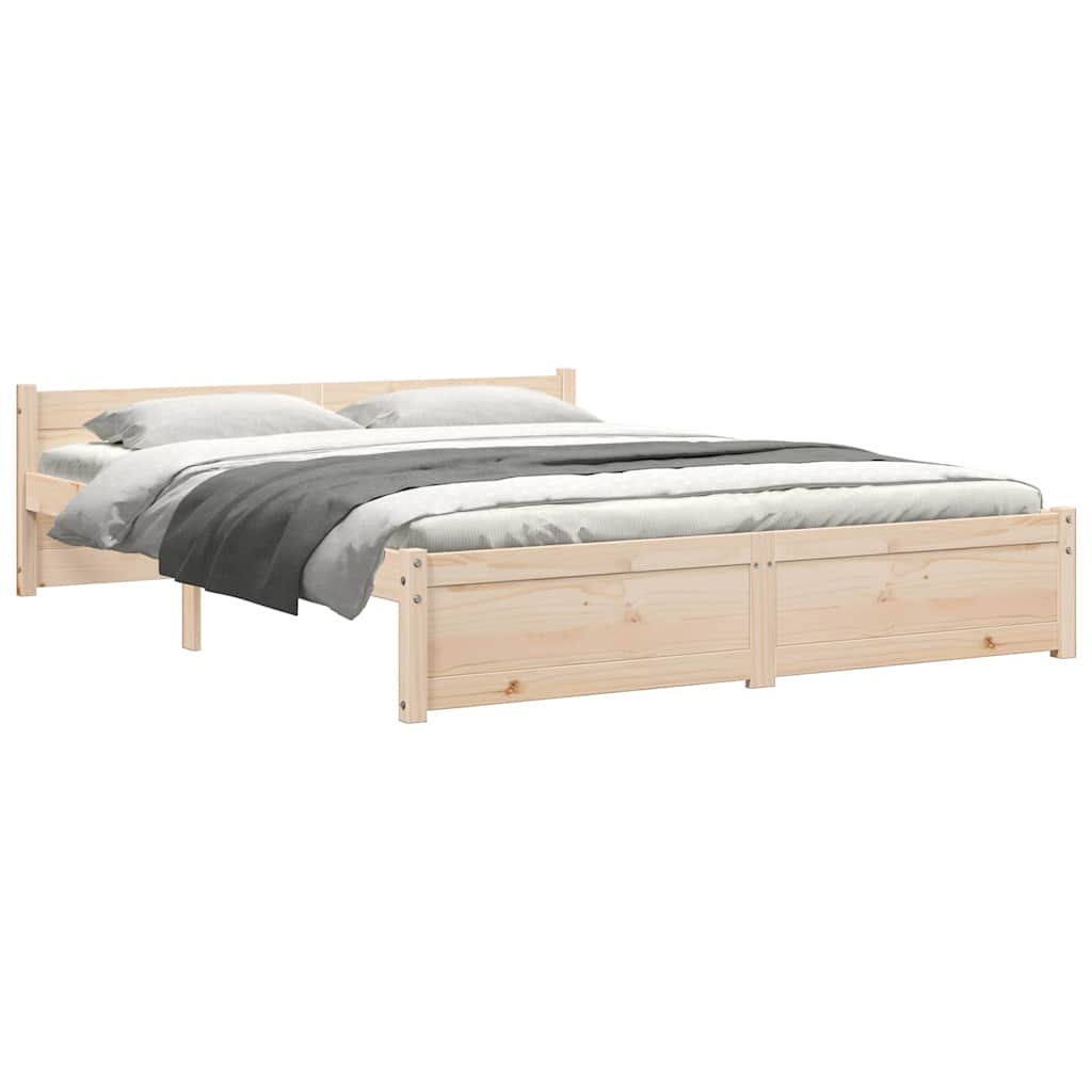 Bedframe zonder matras massief hout 140x200 cm – afbeelding 7