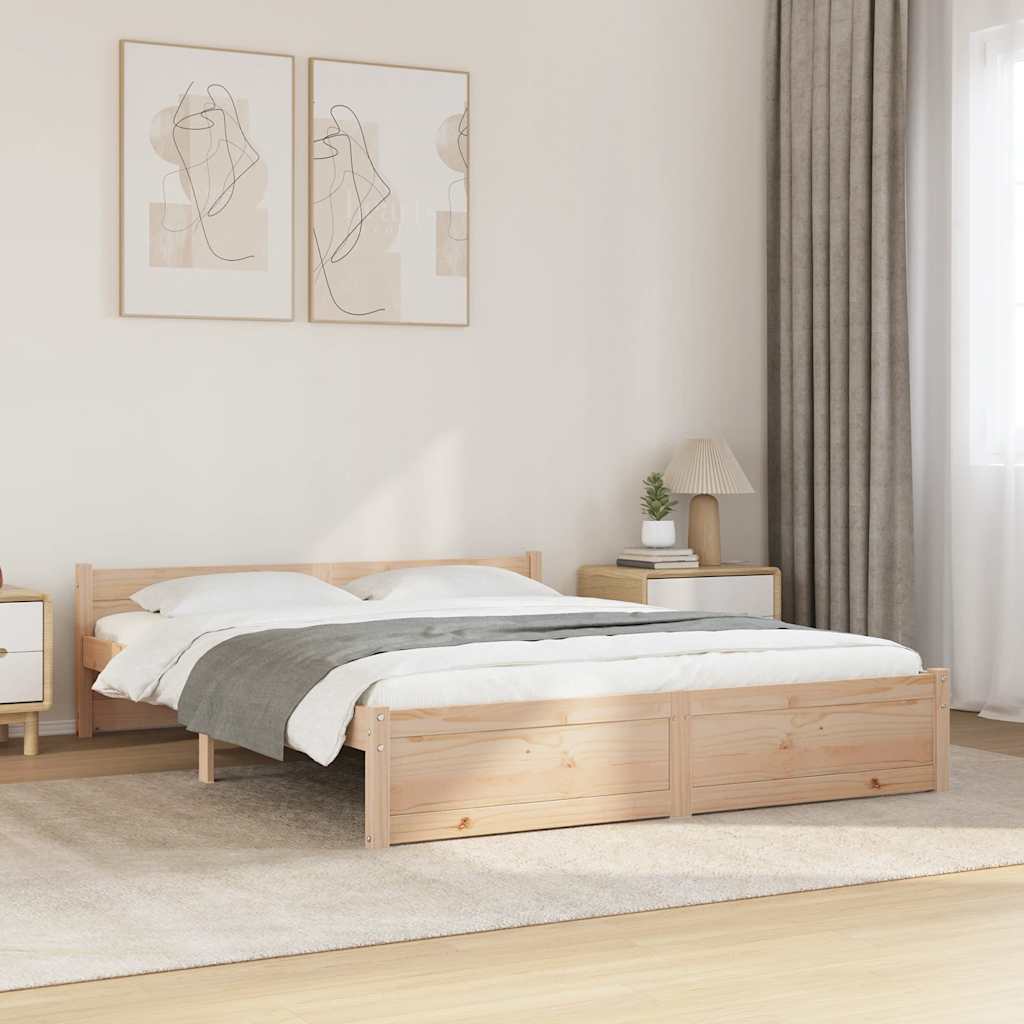 Bedframe massief hout 150x200 cm