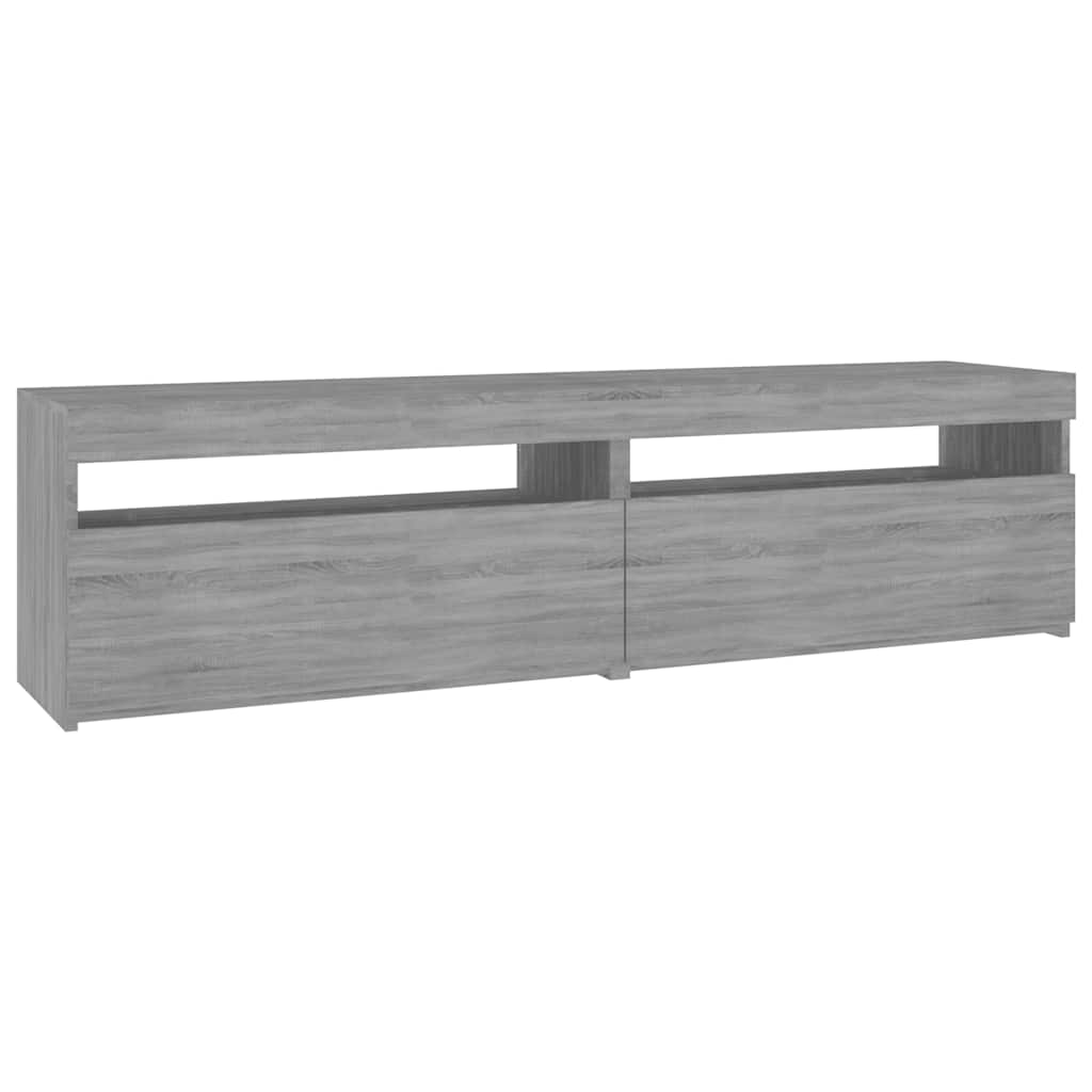 Tv-meubelen met LED-verlichting 2 st 75x35x40 cm grijs sonoma
