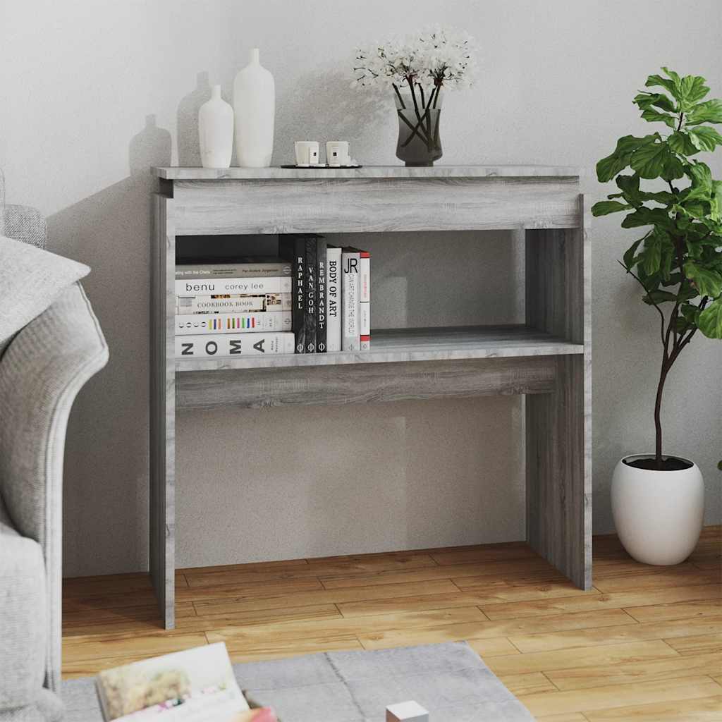 Wandtafel 80x30x80 cm bewerkt hout grijs sonoma eikenkleurig