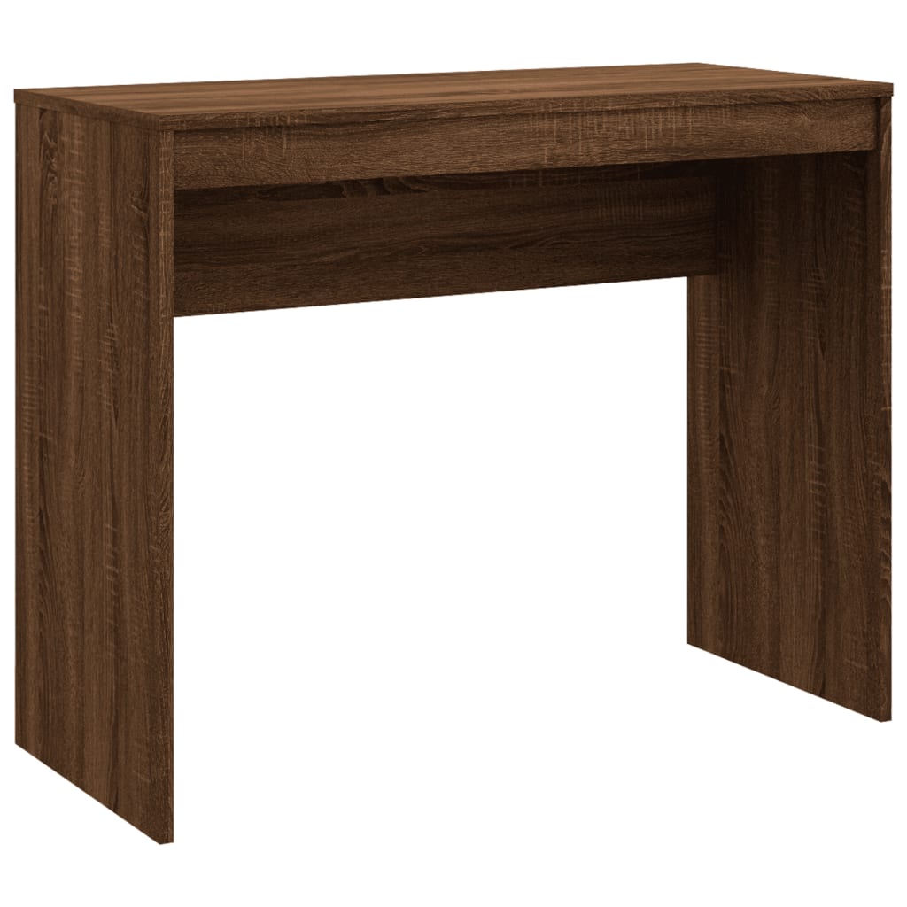 Bureau 90x40x72 cm bewerkt hout bruin eikenkleur – afbeelding 2