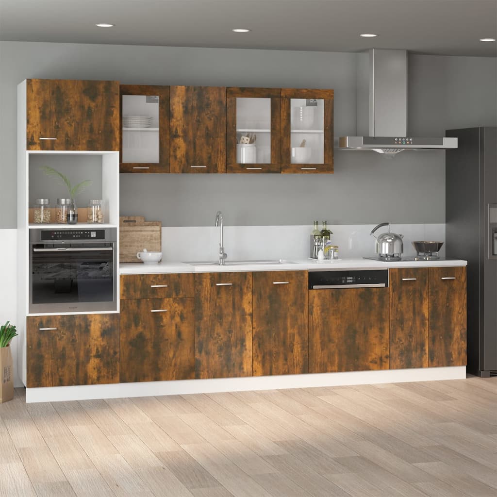 Wastafelonderkast Lyon 80x46x81,5 cm gerookt eikenkleurig – afbeelding 1