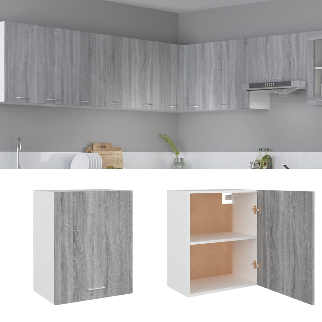 Bovenkast Lyon 50x31x60 cm bewerkt hout grijs sonoma eikenkleurig