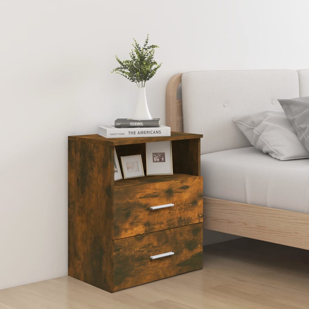 Nachtkastjes 2 st 50x32x60 cm gerookt eikenkleurig