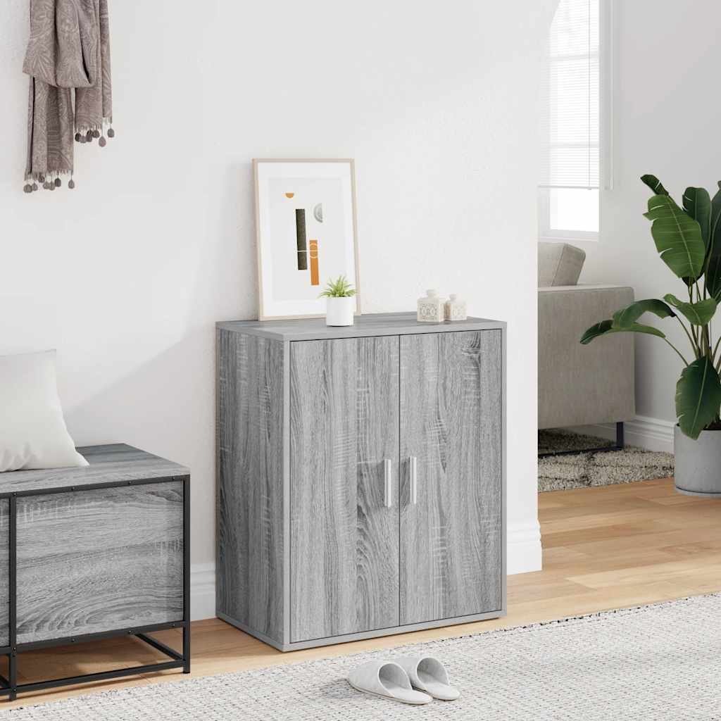 Schoenenkast 60x35x70 cm bewerkt hout grijs sonoma eikenkleurig