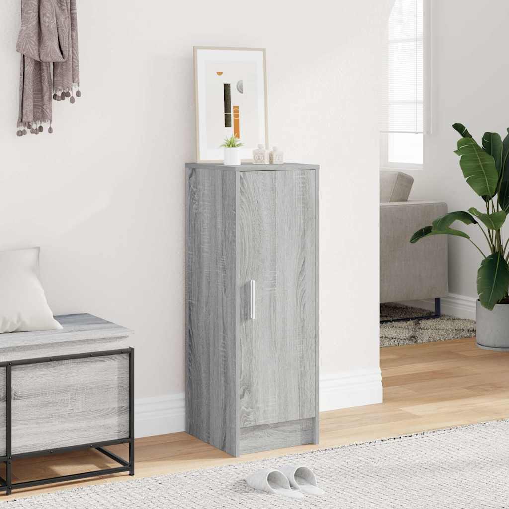 Schoenenkast 32x35x92 cm bewerkt hout grijs sonoma eikenkleurig – afbeelding 1