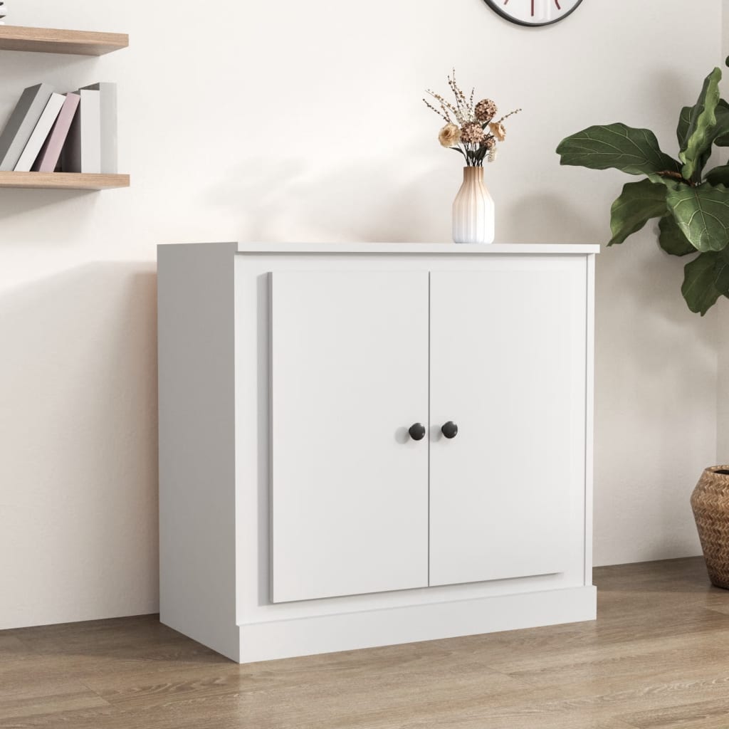 Dressoir 70x35,5x67,5 cm bewerkt hout wit – afbeelding 1