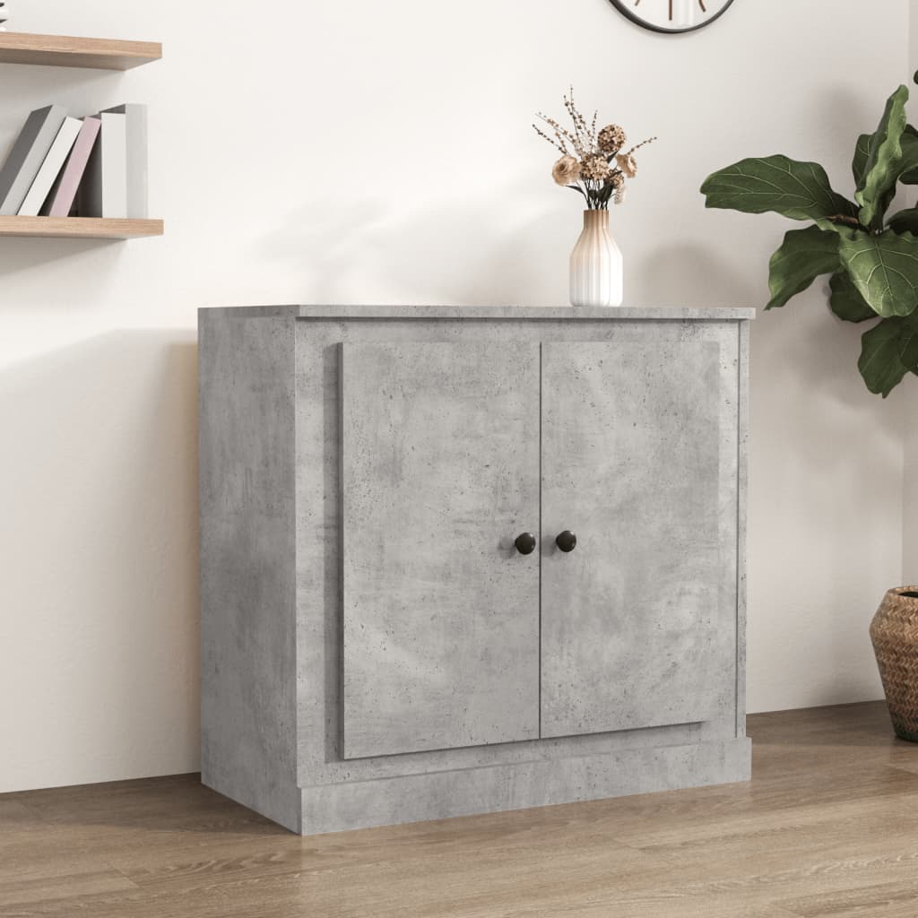 Dressoir 70x35,5x67,5 cm bewerkt hout betongrijs