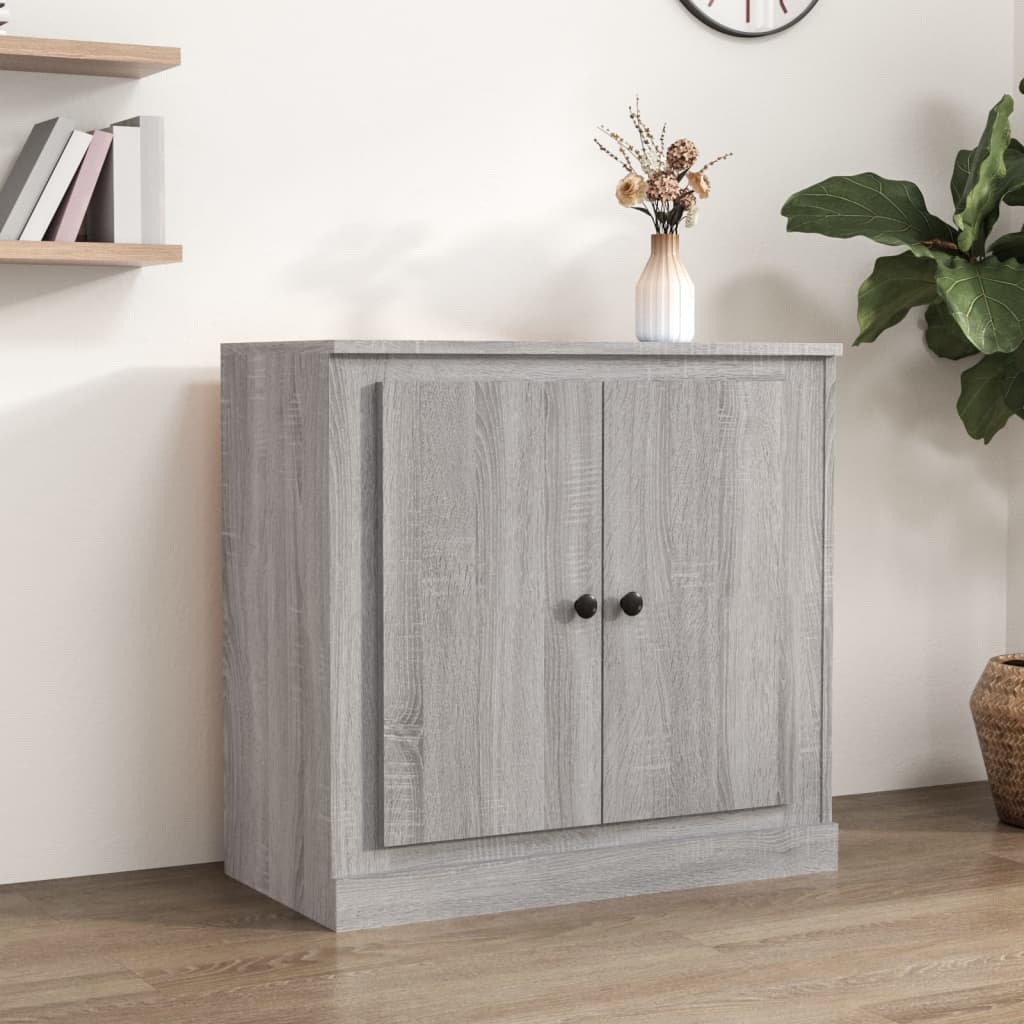 Dressoir 70x35,5x67,5 cm bewerkt hout grijs sonoma eikenkleurig