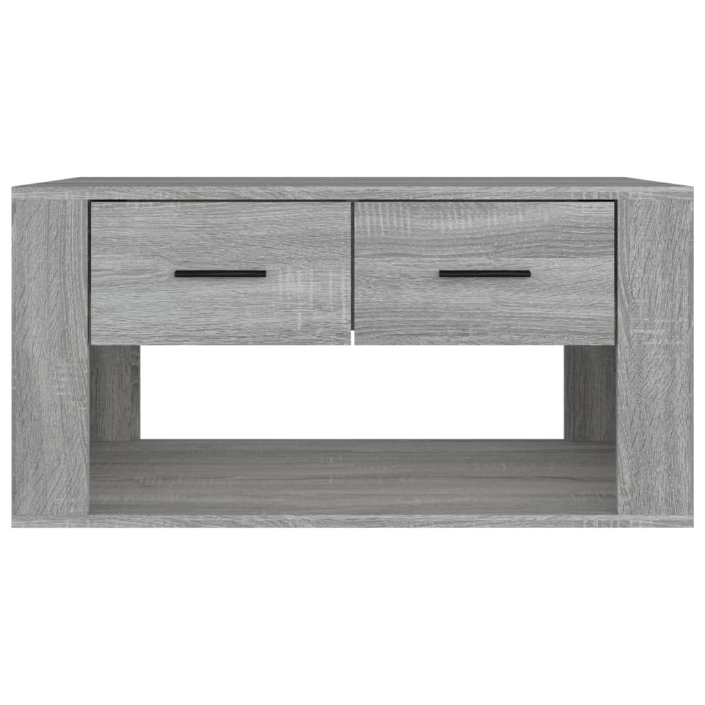 Salontafel 80x50x40 cm bewerkt hout grijs sonoma eiken – afbeelding 6
