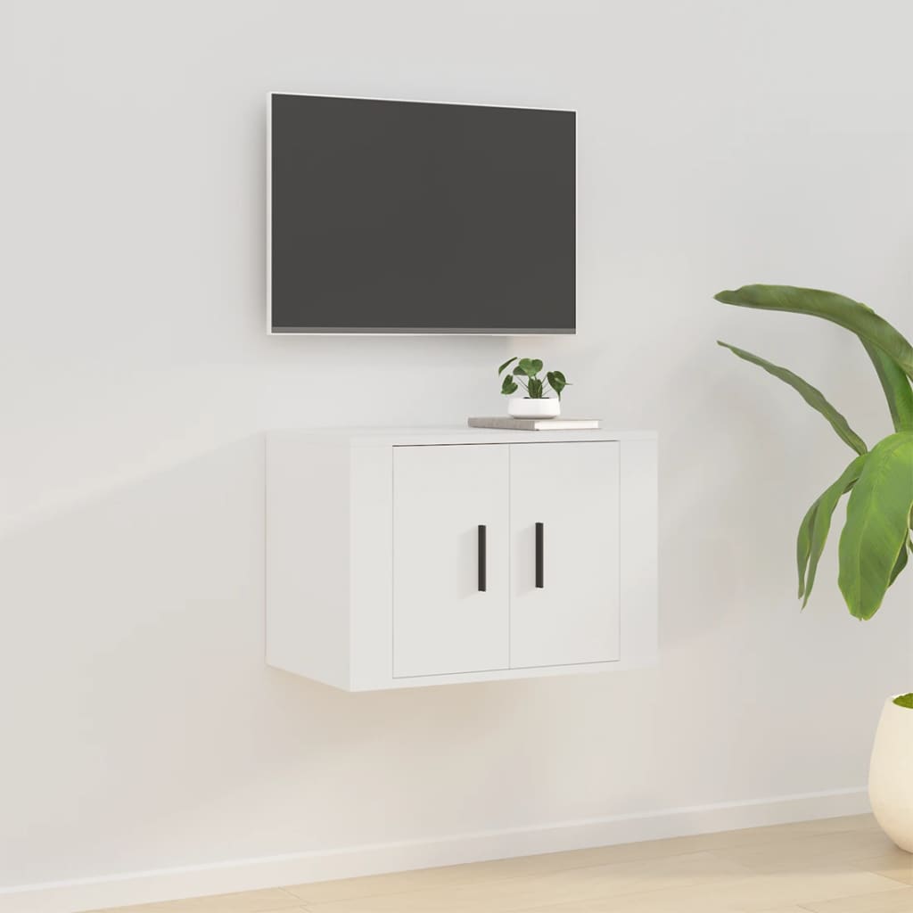Tv-wandmeubel 57x34,5x40 cm wit – afbeelding 1