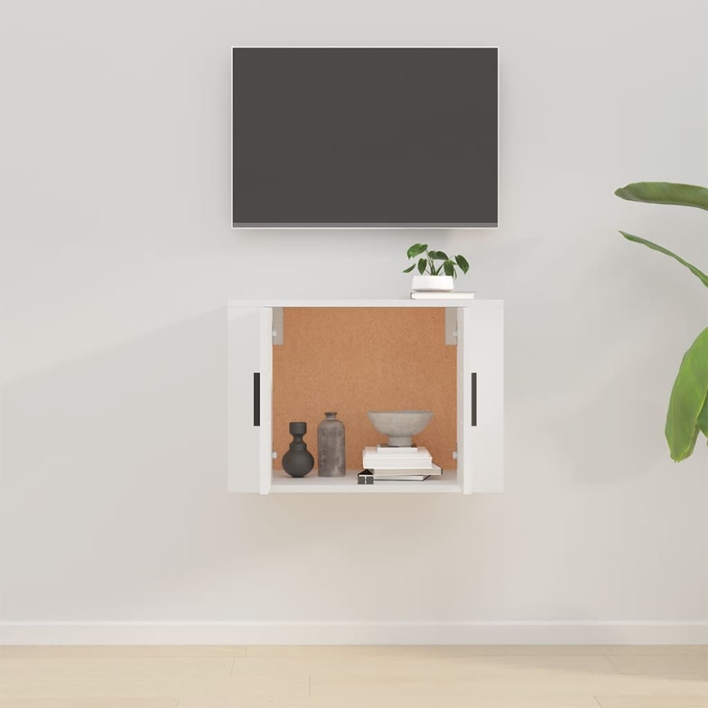 Tv-wandmeubel 57x34,5x40 cm wit – afbeelding 3