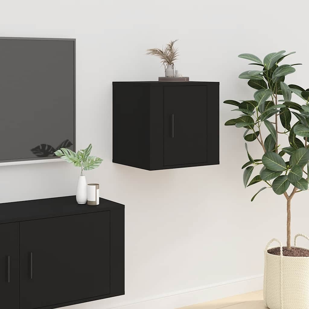 Tv-wandmeubel 40x34,5x40 cm zwart – afbeelding 1