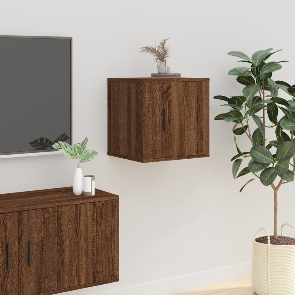 Tv-wandmeubel 40x34,5x40 cm bruin eikenkleur – afbeelding 1