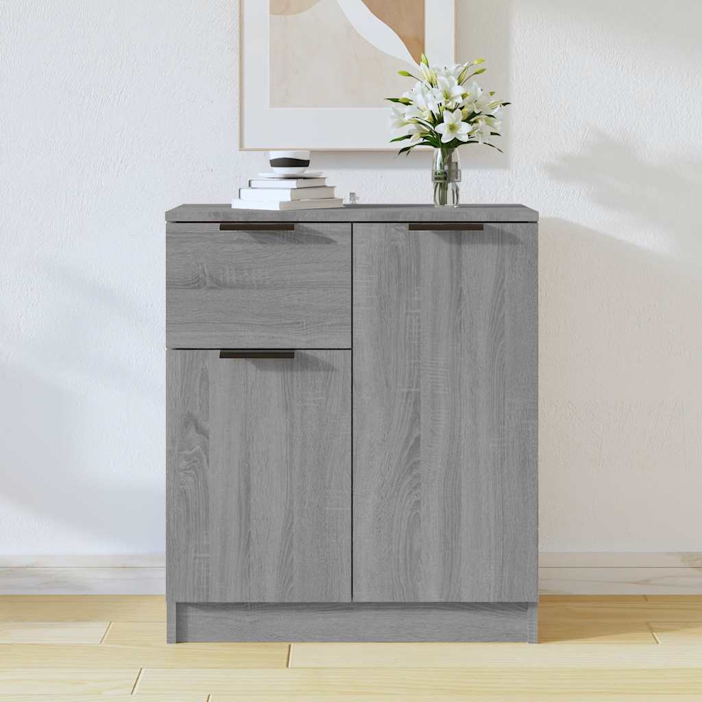 Dressoir 60x30x70 cm bewerkt hout grijs sonoma eiken