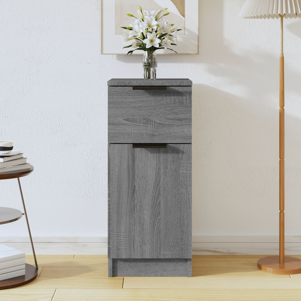 Dressoir 30x30x70 cm bewerkt hout grijs sonoma eikenkleurig