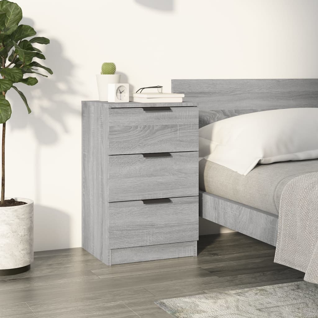 Nachtkastje 40x36x65 cm grijs sonoma eikenkleurig – afbeelding 1