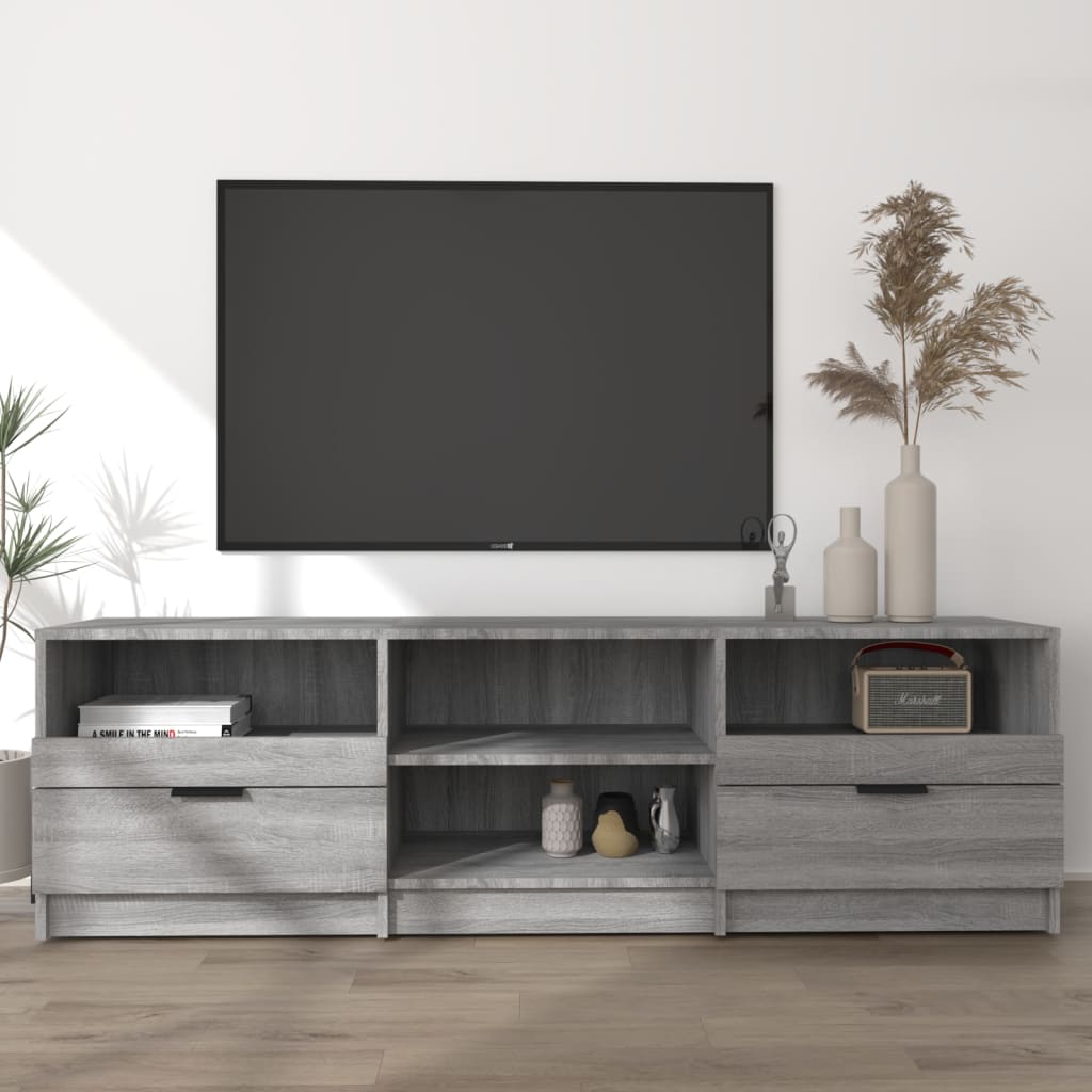 Tv-meubel 150x33,5x45 cm bewerkt hout grijs sonoma eikenkleurig – afbeelding 1