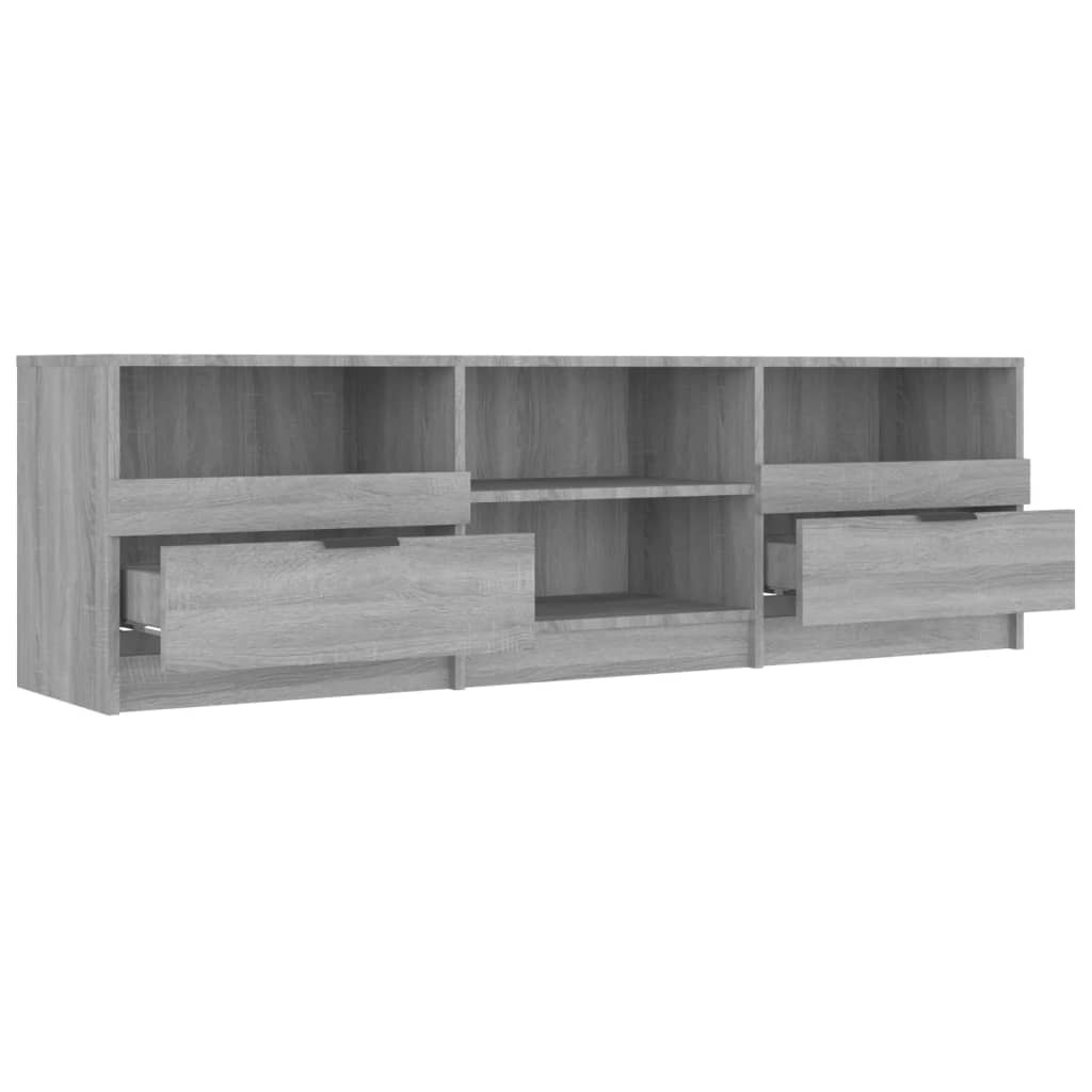 Tv-meubel 150x33,5x45 cm bewerkt hout grijs sonoma eikenkleurig – afbeelding 5