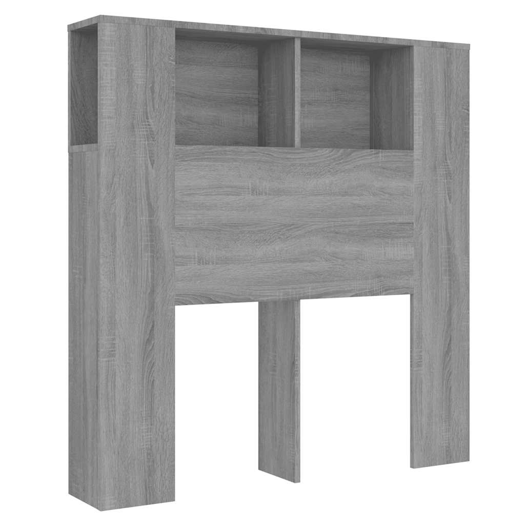Hoofdbordkast 100x18,5x102,5 cm grijs sonoma eikenkleurig – afbeelding 2