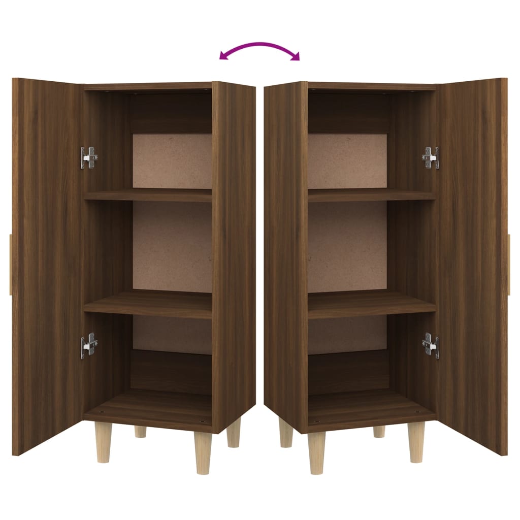 Dressoir 34,5x34x90 cm bewerkt hout bruin eikenkleur – afbeelding 9