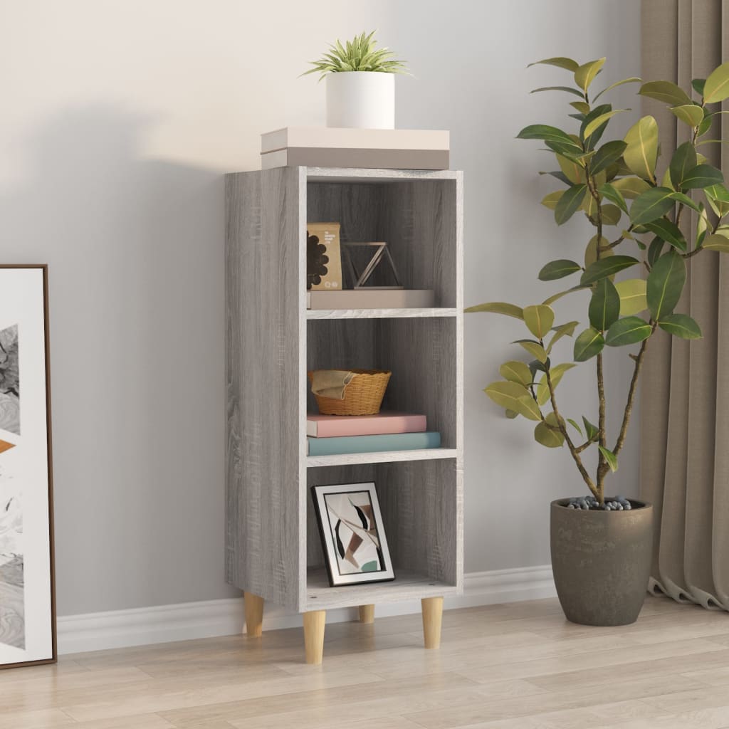 Dressoir 34,5x32,5x90 cm bewerkt hout grijs sonoma eikenkleurig