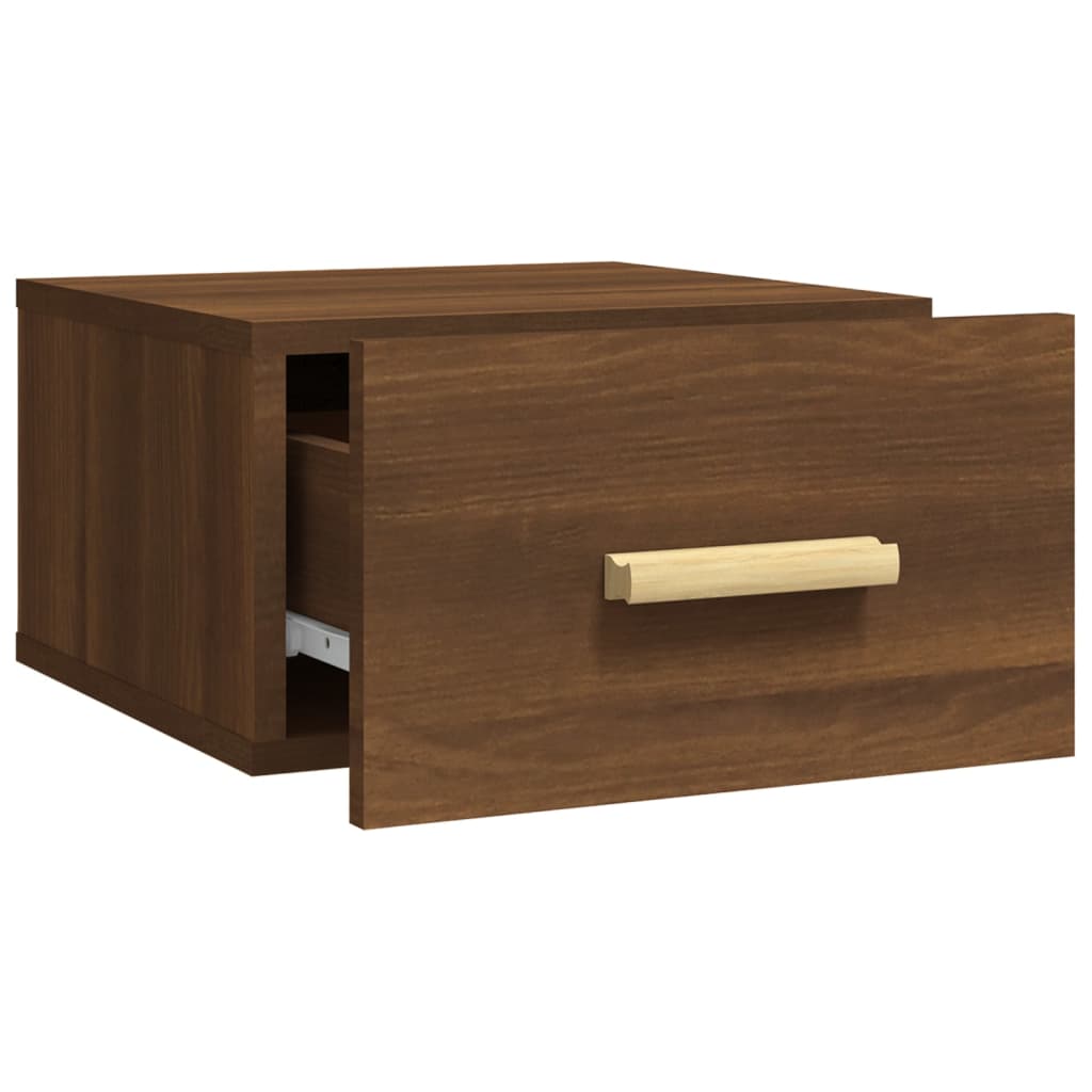 Nachtkastje wandgemonteerd 35x35x20 cm bruin eikenkleur – afbeelding 5